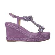 ALMA EN PENA Vävd Kilklack Sandal Purple, Dam