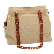 Chanel Vintage Pre-owned Laeder totevskor Beige, Dam