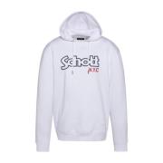 Schott NYC Ikonisk Sidney Hoodie - Vit White, Herr