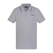 Schott NYC Grå Polo T-shirt Broderad Logo Gray, Herr