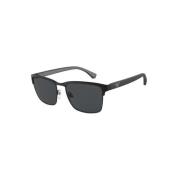 Emporio Armani Matt Svart Solglasögon Ea2087 Black, Unisex