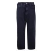 Carhartt Wip Faded Blue Wide Leg Jeans Blue, Herr