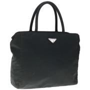 Prada Vintage Pre-owned Nylon totevskor Black, Dam