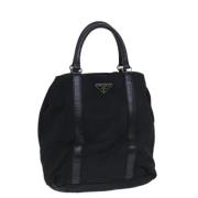 Prada Vintage Pre-owned Nylon handvskor Black, Dam