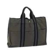 Hermès Vintage Pre-owned Canvas handvskor Black, Dam