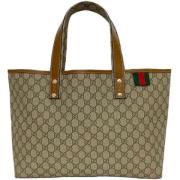 Gucci Vintage Pre-owned Canvas totevskor Beige, Dam