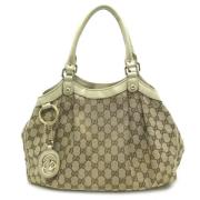 Gucci Vintage Pre-owned Canvas totevskor Beige, Dam