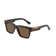 Dolce & Gabbana Brun Mörk Solglasögon Carey Ram Brown, Unisex