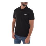 Cavalli Class Svart Bomull Polo Skjorta Kort Ärm Black, Herr