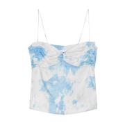 Ganni Satin Slip Top Multicolor, Dam