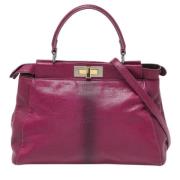 Fendi Vintage Pre-owned Laeder handvskor Purple, Dam