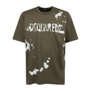 Dsquared2 Logo Printed Crewneck T-shirt Grön Green, Herr