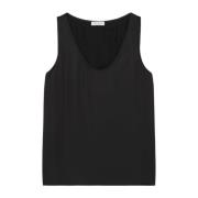 Marc O'Polo Satin top regular Black, Dam