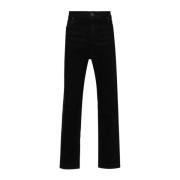 Balmain Svart Denim Straight Leg Jeans Black, Herr