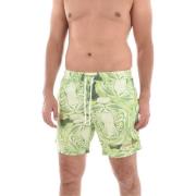 Cavalli Class Djurmönstrade Badshorts Green, Herr