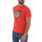 Cavalli Class Röd Logo Print T-shirt Red, Herr