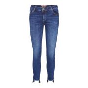 MOS MOSH Slim-Fit Blue Denim Jeans Blue, Dam