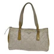 Prada Vintage Pre-owned Canvas prada-vskor Beige, Dam