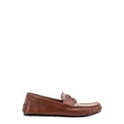 Gucci Läderloafers med GG-logotyp Brown, Herr