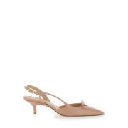 Stuart Weitzman Beige Klack Slingback Tully 50 Beige, Dam