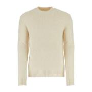 Jil Sander Alpaca Blend Ivory Sweater White, Herr