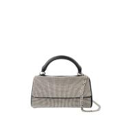 Kara Vit Crush Satchel Väska - Mässing White, Dam