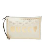 Gucci Vintage Pre-owned Laeder kuvertvskor White, Dam