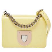 Dior Vintage Pre-owned Laeder axelremsvskor Yellow, Dam