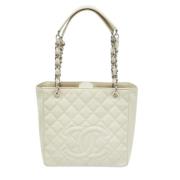 Chanel Vintage Pre-owned Laeder totevskor White, Dam