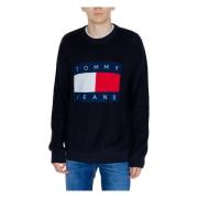 Tommy Jeans Ekologisk Bomull Flaggsweater Black, Herr