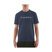 Ma.strum Sprucket Logo Tee Ink Navy Blue, Herr