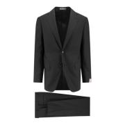 Corneliani Klassisk Svart Kostym Blazer Byxor Set Black, Herr