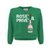 MC2 Saint Barth Kashmir Jacquard Crewneck Sweater Rosè Privè Green, He...