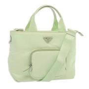 Prada Vintage Pre-owned Nylon prada-vskor Green, Dam