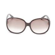 Gucci Vintage Pre-owned Plast solglasgon Brown, Dam