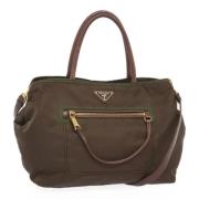 Prada Vintage Pre-owned Nylon prada-vskor Brown, Dam