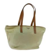 Prada Vintage Pre-owned Nylon prada-vskor Beige, Dam