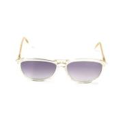 Yves Saint Laurent Vintage Pre-owned Acetat solglasgon White, Dam