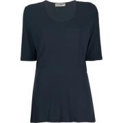 Yves Saint Laurent Vintage Pre-owned Polyester toppar Blue, Dam