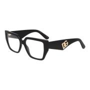 Dolce & Gabbana Oregelbunden Form Glasögon Black, Unisex