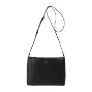 Kate Spade Pebbled Läder Crossbody Väska Svart Black, Dam