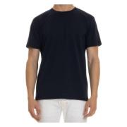 Roberto Collina Blå Bomull Jersey T-shirt Polo Blue, Herr