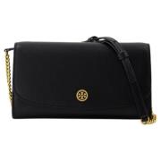 Tory Burch Laeder plnbcker Black, Dam