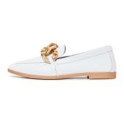 Cesare Gaspari Vita Läderloafers med Chunky Sula White, Dam