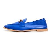 Cesare Gaspari Blå Läder Loafers Blue, Dam