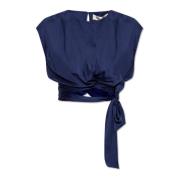 Diane Von Furstenberg Satin top Persephone Blue, Dam