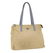 Prada Vintage Pre-owned Nylon totevskor Beige, Dam