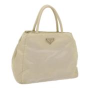 Prada Vintage Pre-owned Nylon prada-vskor Beige, Dam