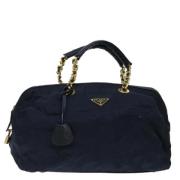 Prada Vintage Pre-owned Nylon prada-vskor Blue, Dam