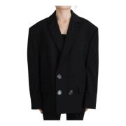 Dsquared2 Svart Ull Blazer Jacka Black, Dam